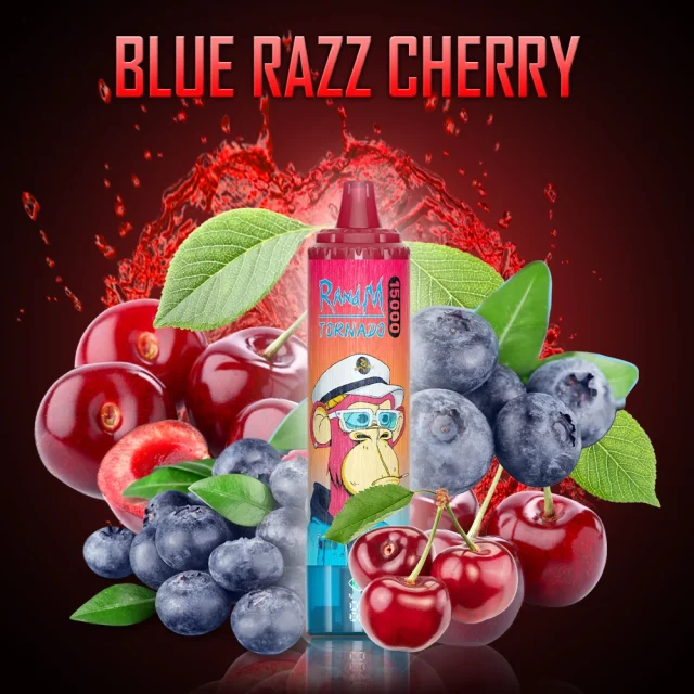 RandM Tornado 15000 – Blue Razz Cherry