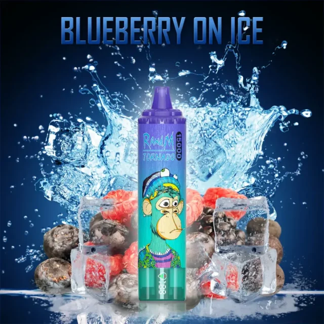 RandM Tornado 15000 – Blueberry On Ice